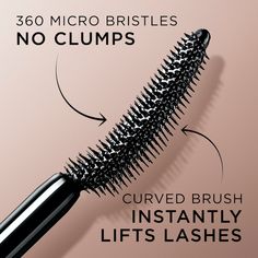 WHAT IT IS: A 24hr waterproof mascara that targets and volumizes every single lash for instant lash lift, length, and fully fanned out volume with no clumps. WHAT IT DOES: Our curved mascara wand instantly pushes up & fans out lashes for an open eye effect lasting up to 24H, while the 360 micro-bristles grab every lash from root to tip (no matter the length) for longer eyelashes without the clumps. The waterproof lightweight gel formula won’t weigh on lashes, leaving them feathery soft with no f Idole Mascara, Mascara Target, Eyelash Primer, Mascara Primer, Volumizing Mascara, Lash Primer, Makeup Gift Sets, Mascara Wands, How To Apply Mascara