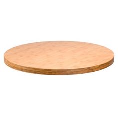 a round wooden table top on a white background