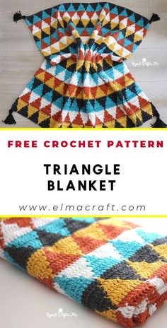 the free crochet pattern for triangle blanket