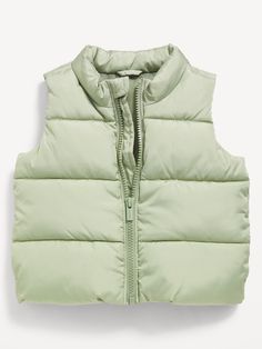 Unisex Water-Resistant Quilted Puffer Vest for Baby | Old Navy Cute Vests, Baby Standing, Baby Boy Coat, Babies Fashion, Quilted Puffer Vest, Standing Collar, Baby Colors, Winter Baby, Baby Winter