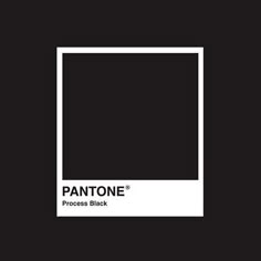 pantone's black and white logo with the words process black in front of it