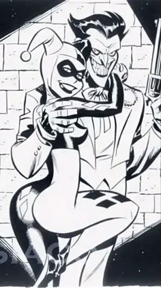 Joker Harley Quinn, Bruce Timm, Joker Harley, Joker And Harley Quinn, The Joker, Book Art Drawings, Catwoman