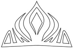 the outline of a crown with lines on it