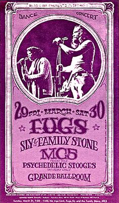 an old concert poster for the rock and roll band's 20th annual show, featuring two