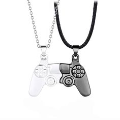 PRICES MAY VARY. 【Game Controller Necklace】---The shape is similar to the game console, retro personality, very unique. This game pad pendant necklace is made of high quality materials, with beautiful colors, effectively prevents oxidation and prolonging the wear time. The chain is gentle and is unrestricted. Shape like game machine, retro personality. Through the magnet design, you can wear your lover, symbolizing the romantic love belonging to you, you will continue to work on your life. 【Matc Matching Jewelry For Couples, Matching Necklaces For Couples, Magnetic Games, Creative Necklace, Magnetic Necklace, Couples Bracelet, Sister Necklace, Couple Necklaces, Friendship Necklaces