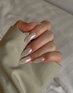 Pearl Color Nails, Old Money Nails, Money Nails, Color Nails