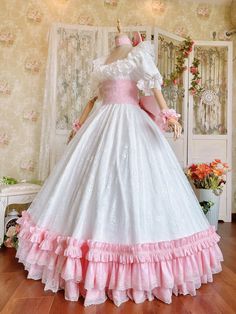 Victorian Dress Pattern, Kawaii Outfit Ideas, Victorian Fashion Dresses, Puffy Dresses, Fantasy Dress, Lolita Dress, Unique Outfits, Ball Dresses