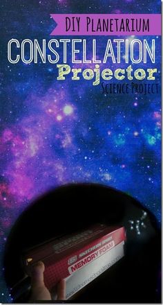 a book cover with the title'diy planetarium constellation project science project '