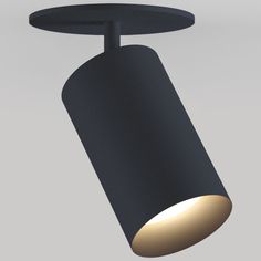 an image of a black light fixture that is on top of a table and ceiling