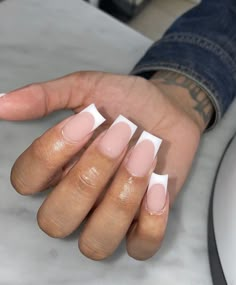 Work Nails Short, Nails Work, Nails Short Acrylic, Nails Short Square, Acrylic Toe Nails, Fully Booked, White Acrylic Nails, Simple Acrylic Nails