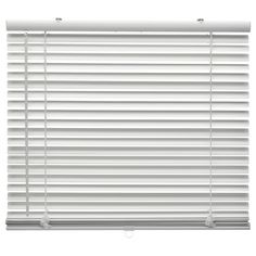 a white window blind with horizontal blinds on the top and bottom, in front of a white background