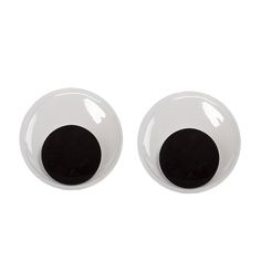 two black and white eyeballs are shown against a white background