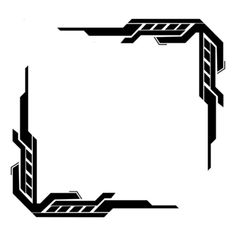 an abstract black and white frame with lines in the shape of rectangles on a white background