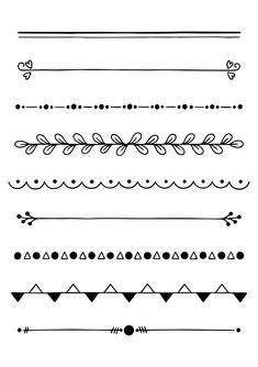 a set of hand drawn borders and dividers