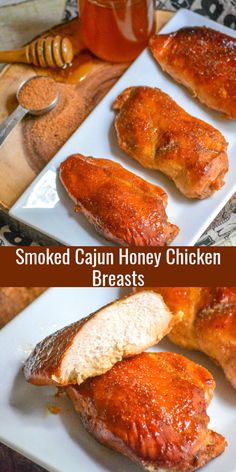 Chicken Breast Smoker Recipes, Pellet Smoker Chicken Breast, Electric Smoker Recipes Chicken, Smoked Chicken Breast Boneless, Smoker Chicken Breast, Chicken Smoker Recipes, Cajun Honey Chicken, Traeger Chicken Breast, Smoked Chicken Breast Recipes