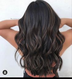 Carmel Baylage On Black Hair, Brownie Batter Hair Color Dark, Brownie Batter Balayage, Brownie Batter Hair, Brownie Batter Hair Color, Long Hair Dos, Filipino Hair, Grad Hair