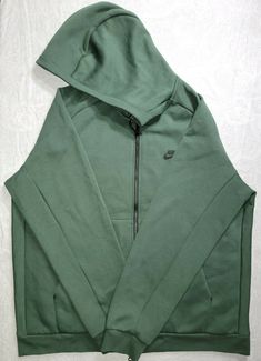 NIKE TECH FLEECE WINTERIZED FULL ZIP HOODED JACKET GREEN SIZE XL BV3701 337 NWT. Nike Tech Fleece, Nike Tech, Tech Fleece, Green Jacket, Hooded Jacket, Active Wear, Athletic Jacket, Mens Accessories, Sweatshirts Hoodie