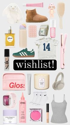 the contents of a woman's wishlist are shown