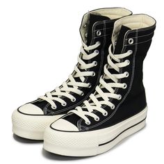 PRICES MAY VARY. All Star sole arrangement model Thigh High Converse, Midwest Emo Style, Funky Converse, Emo Converse, Long Converse, 70s Goth, Black And White Clothes, Emo Shoes