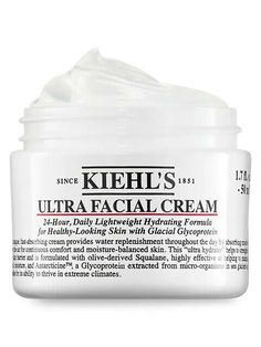 Product Description   KIEHL's ULTRA FACIAL CREAM 1.7 oz /50 ml NEW UNBOXED With a lightweight, non-greasy texture, the #1 best-selling Kiehl's face moisturizer delivers 24-hour hydration for fresh, healthy-looking skin. SKIN TYPE: For all skin types, from dry to oily skin, as well as sensitive skin. WHAT IT DOES: Delivers 2.3X the moisture – even to the driest facial zones – for immediate hydration. Made to continually absorb moisture from the air, this lightweight cream makes an ideal day cream Face Skincare, Face Skin Care Routine, Squalane Oil, Facial Cream, Olive Fruit, Facial Toner, Smoother Skin, Fire Heart, Face Moisturizer