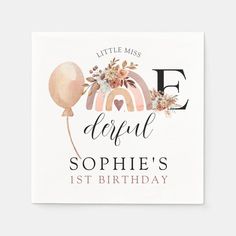 a birthday card with the words, love, and balloons in pink on white background