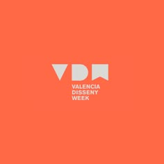 an orange background with the words valenca disseny week written in white on it