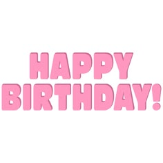 a pink happy birthday card with the words happy birthday