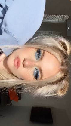 Makeup For Blondes With Blue Eyes, Blonde Hair Makeup, Cute Makeup Looks, Makeup Goals, Prom Makeup