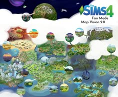 an image of a map that looks like it is in the game sims 4