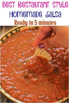 the best restaurant style homemade salsa ready in 5 minutes