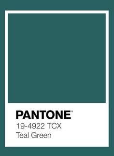 the pantone teal green color is shown