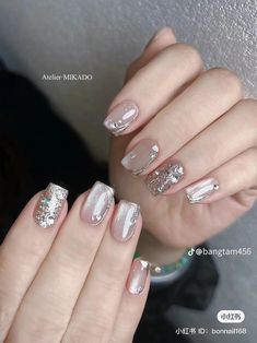 Nails Tay, Classy Nail Art Ideas, Diamond Nail Art, Green Nail Art, Gel Toe Nails, Bridal Nail Art, Beauty Hacks Nails, Hello Nails, Nail Art For Beginners