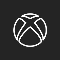 a black and white logo with the letter x in it's center, on a dark background