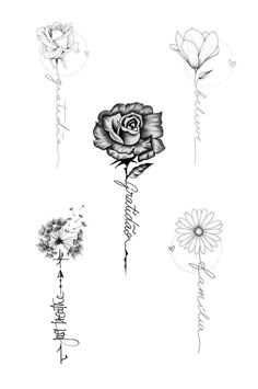 an ink drawing of flowers and the words i love you written in cursive writing