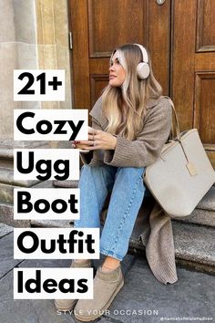 The Best Ugg Outfit Ideas for Fall & Winter 2024. Looking for ways to style Uggs in 2024? You'll love our list of stylish and cute Uggs outfit ideas for fall, winter, and beyond! Whether you're after casual outfit ideas for Tasman Uggs, classic Uggs, mini, or platform, we have the perfect fall Ugg outfit ideas for cozy fall style. Fall outfits 2024, casual outfits, cozy outfits, back to school outfits Uggs, winter outfits Uggs Mini Outfit, Hannah Outfits, Ugg Mini Outfit, Outfit Ideas Classic, Ugg Ultra Mini Outfit, Ultra Mini Uggs Outfit, Ugg Outfit Ideas, Outfits Uggs, Mini Uggs Outfit