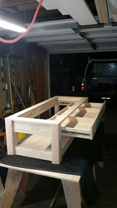 the workbench is being built and ready to be used