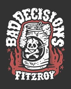 a black shirt with red lettering and a skull in a jar on the front that says, beck's fizzy