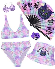 Hit the dance floor with confidence in the Mad Catter Bra Top, a rave essential that resonates with the pulse of Beyond Wonderland. Designed for those who live by the beat and love to stand out, this top's hypnotic mushroom print is all about making a statement while you lose yourself to the music. The top's premium blend of recycled polyester and elastane stretches comfortably with your every move, keeping you free to express yourself. With a double-layered and non-reversible build, it's engine Wonderland Outfit, Rave Attire, Alice In Wonderland Outfit, Beyond Wonderland, Arm Wear, Rave Gear, Festival Shoes, Rave Accessories, Festival Gear