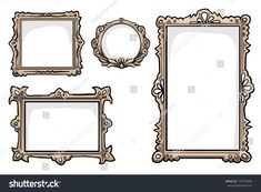 an old fashioned frame set on white background