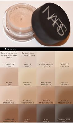 Nars Concealer Swatches, Concealer Guide, Concealer Swatches, Powder Matte Lipstick, Nars Concealer, Matte Concealer, Skin Tone Makeup, Makeup Starter Kit, Lipstick Organizer