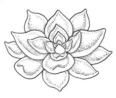 a black and white drawing of a flower