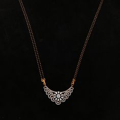 Diamond Mangalsutra Pendants Design, Stone Mangalsutra Designs, Bridal Mangalsutra Designs, Tanmonia Design, Black Beads With Diamond Pendant, Diamond Nallapusalu Designs, Nackles Design Simple, Tanmaniya Design Diamonds, Tanmaniya Design Gold