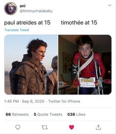 two tweets that have been shared to each other on social media, one with an image of spider - man and the other without