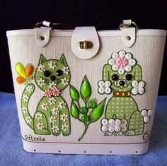 Fun Purses, Poodle Party, Wood Purse, Purses Vintage, Enid Collins, Cat Bag, Style Japonais, Handbag Heaven