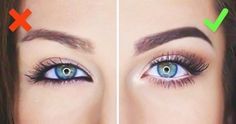 do and do not eye makeup- Makeup tricks every girl should know http://www.justtrendygirls.com/makeup-tricks-every-girl-should-know/ Eye Makeup Tricks, Enhance Beauty, Mekap Mata, Makeup Tip, Simple Eye, Make Up Videos, Beauty Make-up, Simple Eye Makeup, Makeup Tricks