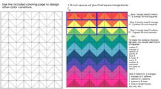 the quilt pattern is shown with instructions for how to make an origami quilt