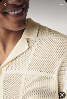 Mens Shirt Details, Menswear Details, Polo Shirt Outfits, Crochet Button, Fashion Knitwear, Summer Styling, Men Fashion Casual Shirts, T Shirt Painting