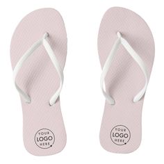 Gray Minimalist, Pink Business, Bespoke Gifts, Beach Flip Flops, Monogram Design, Pink Design