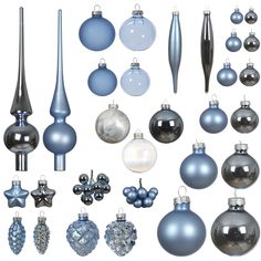 a large collection of christmas ornaments and decorations