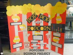 a popcorn machine made out of paper and some sort of information on the front cover